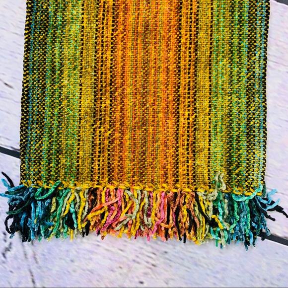 Multicolor plush scarf fringe soft warm winter - Picture 8 of 8